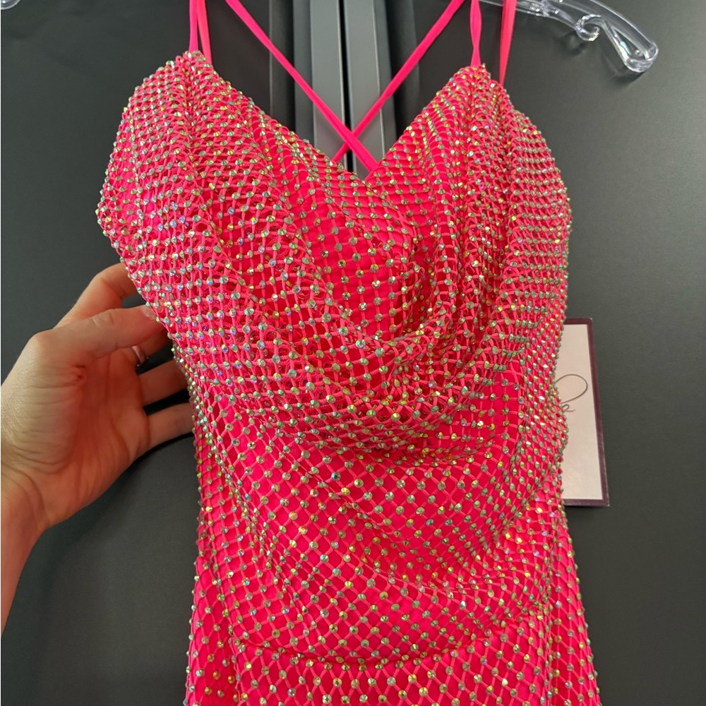 Tres Jolie Accessories Vibrant Pink and Gold Dress